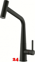 FRANKE Küchenarmatur Icon Einhebelmischer Black Matt mit Zugauslauf als Schlauchbrause 360° schwenkbarer Auslauf