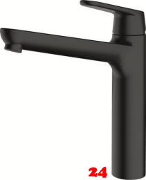 FRANKE Küchenarmatur Lift Einhebelmischer Black Matt mit Festauslauf 150° schwenkbarer Auslauf und Laminarstrahl