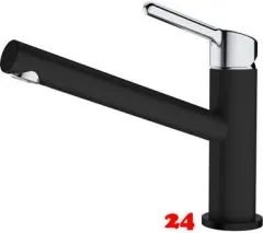 FRANKE Kchenarmatur Orbit Einhebelmischer Black Matt mit Festauslauf 360 schwenkbarer Auslauf mit Laminar Strahlregler