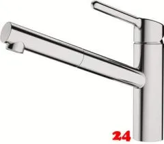 FRANKE Kchenarmatur Orbit Einhebelmischer Chrom mit Zugauslauf als Schlauchbrause 120 schwenkbarer Auslauf Niederdruck