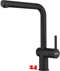 FRANKE Kchenarmatur Active L Einhebelmischer Black Matt mit Festauslauf 180 schwenkbarer Auslauf mit Laminar Strahlregler