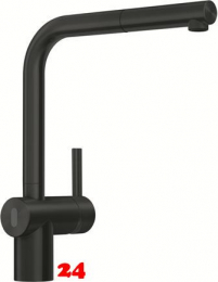 FRANKE Küchenarmatur Atlas Neo Sensor Einhebelmischer Edelstahl Industrial Black (PVD) mit Sensor-Technologie mit Zugauslauf 180° schwenkbarer Auslauf