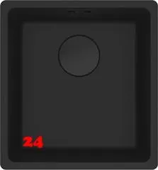 FRANKE Kchensple Maris MRG 210-37 Fragranit+ Granitsple Flchenbndig Black Matt - Black Collection Siebkorb als Stopfenventil