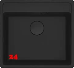 FRANKE Kchensple Maris MRG 210-52 A HLB Fragranit+ Granitsple Flchenbndig Black Matt - Black Collection Siebkorb als Stopfenventil