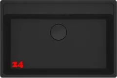 FRANKE Kchensple Maris MRG 610-72 A HLB Fragranit+ Granitsple Black Matt - Black Collection Einbausple mit Siebkorb als Stopfenventil