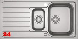 FRANKE Küchenspüle Spark SKL 651 Leinen Einbauspüle / Edelstahlspüle mit Einbaurand Leinenoptik und Siebkorb als Drehknopfventil