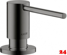 AXOR Uno Seifenspender Polished Black Chrome PVD Spülmittelspender / Dispenser mit Druckbetätigung (42818330)