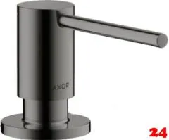 AXOR Uno Seifenspender Polished Black Chrome PVD Splmittelspender / Dispenser mit Druckbettigung (42818330)