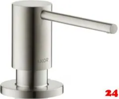 AXOR Uno Seifenspender Edelstahl Finish Splmittelspender / Dispenser mit Druckbettigung (42818800)