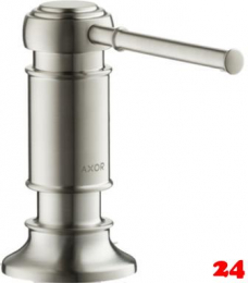 AXOR Montreux Seifenspender Edelstahl Finish Spülmittelspender / Dispenser mit Druckbetätigung (42018800)