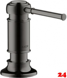 AXOR Montreux Seifenspender Polished Black Chrome PVD Spülmittelspender / Dispenser mit Druckbetätigung (42018330)