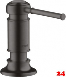 AXOR Montreux Seifenspender Brushed Black Chrome PVD Spülmittelspender / Dispenser mit Druckbetätigung (42018340)