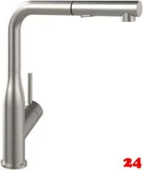 Villeroy & Boch Kchenarmatur Subway Style Shower Einhebelmischer Edelstahl massiv mit Zugauslauf und Brausefunktion