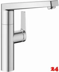 KWC Kchenarmatur Domo E 10.701.013.700FL Einhebelmischer Edelstahl massiv mit Festauslauf (124936)