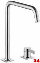 KWC Kchenarmatur Era 10.392.022.700FL Einhebelmischer Edelstahl massiv mit Festauslauf 2-Loch Montage (124402)