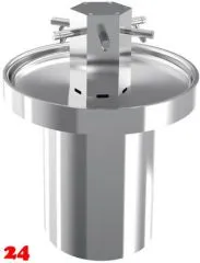 KWC PROFESSIONAL Saturn Rundwaschtisch SANX600 Edelstahl mit 6 Selbstschluss-Wandventilen für 6 Personen bodenstehend KWC PROFESSIONAL Saturn Rundwaschtisch SANX600 Edelstahl mit 6 Selbstschluss-Wandventilen für 6 Personen bodenstehend