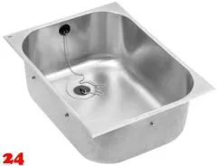 KWC PROFESSIONAL Anima Einlegebecken C20175N Einbaubecken als Mehrzweck- oder Ausgussbecken (Beckentiefe 250mm)