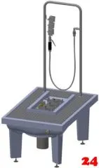 KWC PROFESSIONAL Sirius Miranit Schuh-und Stiefelreinigungsanlage SIRB712 aus Mineralgranit fr Boden-Einbaumontage