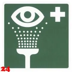 KWC PROFESSIONAL Sicherheitszeichen Augenspleinrichtung FAID903 fr Erste Hilfe Augen und Gesichtsdusche