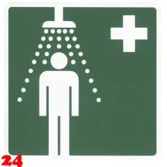 KWC PROFESSIONAL Sicherheitszeichen Notdusche FAID904 fr Erste Hilfe Krperduschen