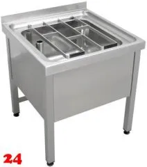 KWC PROFESSIONAL Sirius Standausguss F832V fugenlos eingeschweites Becken Untergestell verschraubt fr medizinischen Bereich