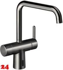 DAMIXA Silhouet Touchless Einhebelmischer Graphitgrau PVD Berhrungsloser Sensor opto-elektronisch gesteuert mit Batteriefach