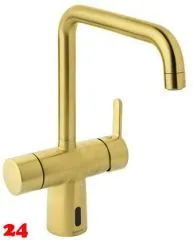 DAMIXA Silhouet Touchless Einhebelmischer Messing gebrstet PVD Berhrungsloser Sensor opto-elektronisch gesteuert mit Batteriefach