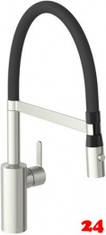 DAMIXA Küchenarmatur Silhouet Pro Stahl PVD Einhebelmischer mit Pendelbrause und 2-Strahl Funktion