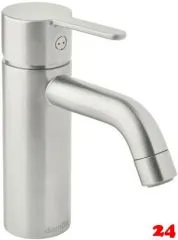 DAMIXA Waschtischarmatur Silhouet - Small Stahl PVD Badarmatur als Einhebelmischer mit Festauslauf