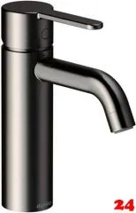 DAMIXA Waschtischarmatur Silhouet - Medium Graphitgrau PVD Badarmatur als Einhebelmischer mit Festauslauf