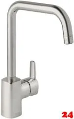 DAMIXA Kchenarmatur Pine Stahl PVD Einhebelmischer mit Festauslauf