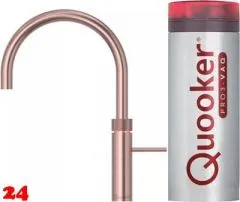 QUOOKER FUSION Round VAQ PRO3 Einhebelmischer Kupfer Rose' PVD & 100C Armatur Kochendwasserhahn (PRO3FNRRCO)