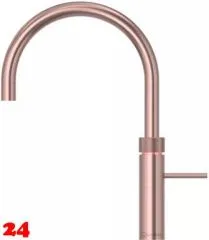 QUOOKER FUSION Round Festauslauf Kupfer Rose' PVD Kchenarmatur mit 5 in 1 Funktion und elektronischer Steuerung (FNRRCO) {NUR Armatur}