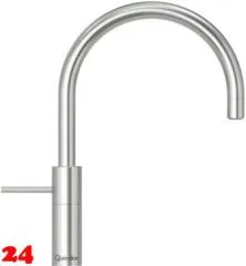 QUOOKER NORDIC Round Kchenarmatur Voll Edelstahl Einhebelmischer / Spltischarmatur mit Festauslauf 360 schwenkbarer Auslauf (NMRSST)