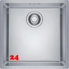 FRANKE Kchensple Maris MRX 110-40 Unterbausple (Montage unter die Arbeitsplatte) mit Siebkorb als Drehknopfventil