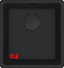 FRANKE Kchensple Maris MRG 110-37 Fragranit+ Granitsple Unterbau (Montage unter die Arbeitsplatte) Black Matt - Black Collection Stopfenventil