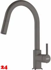 FRANKE Kchenarmatur Lina Fragranit+ Einhebelmischer mit Zugauslauf 150 schwenkbar