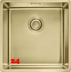FRANKE Design Küchenspüle Mythos Masterpiece BXM 210/110-40 Edelstahlspüle Gold F-INOX 3 in 1 Siebkorb als Druckknopfventil FRANKE Design Küchenspüle Mythos Masterpiece BXM 210/110-40 Edelstahlspüle Gold F-INOX 3 in 1 Siebkorb als Druckknopfventil