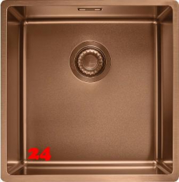 FRANKE Design Küchenspüle Mythos Masterpiece BXM 210/110-40 Edelstahlspüle Copper F-INOX 3 in 1 Siebkorb als Druckknopfventil