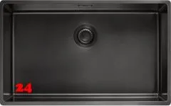 FRANKE Design Küchenspüle Mythos Masterpiece BXM 210/110-68 Edelstahlspüle Anthracite F-INOX 3 in 1 Siebkorb als Stopfenventil FRANKE Design Küchenspüle Mythos Masterpiece BXM 210/110-68 Edelstahlspüle Anthracite F-INOX 3 in 1 Siebkorb als Stopfenventil