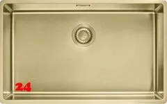 FRANKE Design K�chensp�le Mythos Masterpiece BXM 210/110-68 Edelstahlsp�le Gold F-INOX 3 in 1 Siebkorb als Stopfenventil