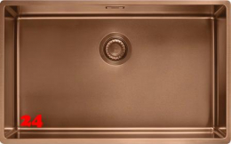 FRANKE Design Kchensple Mythos Masterpiece BXM 210/110-68 Edelstahlsple Copper F-INOX 3 in 1 Siebkorb als Stopfenventil