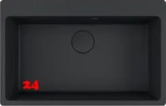 FRANKE Kchensple Maris MRG 610-73 A HLB Fragranit+ Granitsple Black Matt - Black Collection Einbausple mit Siebkorb als Stopfenventil