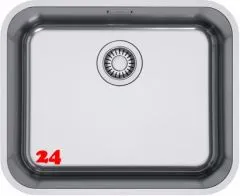 FRANKE Kchensple Smart SRX 110-50 Unterbausple (Montage unter die Arbeitsplatte) mit Siebkorb als Stopfenventil