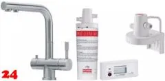 FRANKE Atlas Clear Water L Set 3-Wege Kchenarmatur Festauslauf Edelstahl massiv mit Trinkwasserfiltersystem