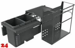 NABER Cox Base Q 360 S/400-2 Einbau-Abfallsammler 2-fach Trennung zur Stauraumorganisation QUOOKER PRO3 & CUBE