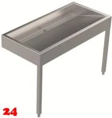 DREILICH Waschrinne 510 WF-1200 mit Schrze wandhngend mit Winkelfen gekantete und geschweite Konstruktion Lnge 1200mm (3502180224)