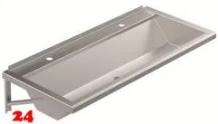 DREILICH Waschrinne 405-1200 ohne Schrze mit Hahnlochbank wandhngend gekantete und geschweite Konstruktion Lnge 1200mm (3502180167)