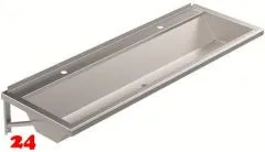 DREILICH Waschrinne 405-1600 ohne Schrze mit Hahnlochbank wandhngend gekantete und geschweite Konstruktion Lnge 1600mm (3502180169)