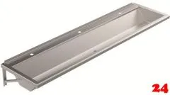 DREILICH Waschrinne 405-2100 ohne Schrze mit Hahnlochbank wandhngend gekantete und geschweite Konstruktion Lnge 2100mm (3502180171)
